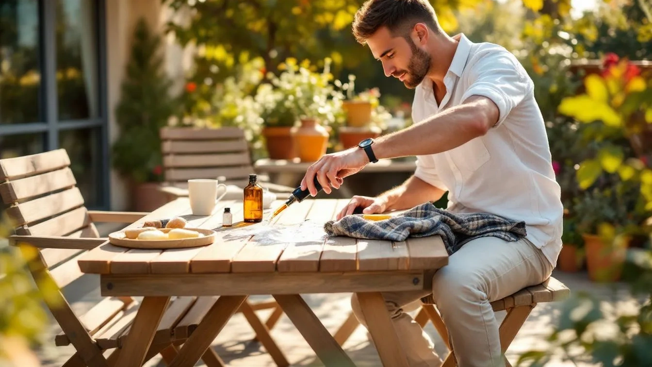 Wespensichere Terrasse: Warum Sie heute Ihre Holzmöbel mit diesem ätherischen Öl einreiben müssen